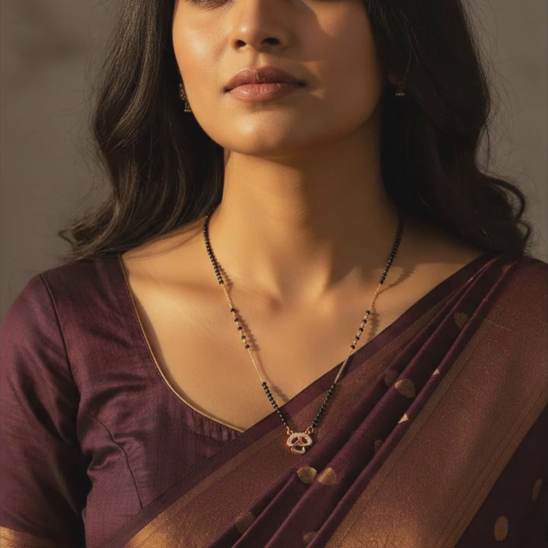 Charming Bow Mangalsutra Necklace