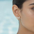 Crystal Heart Stud Earrings