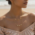 Gold Layered Butterfly Crystal Necklace