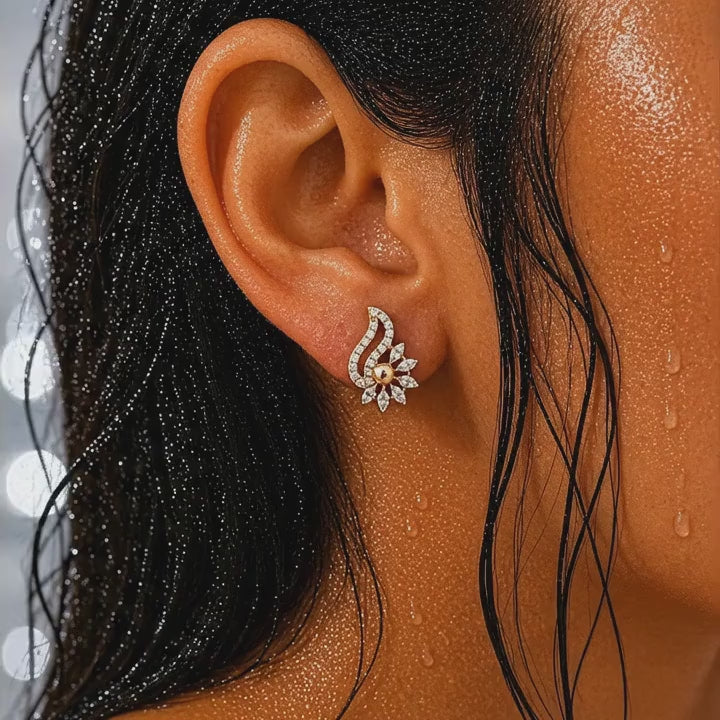 Artistic Paisley Floral Earrings