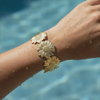Daisy Bloom Sculpted Cuff Bracelet