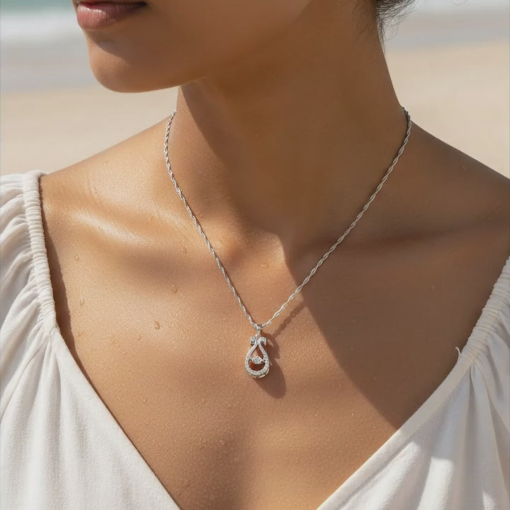 Elegant Swan Crystal Necklace