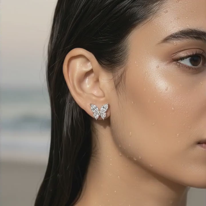 Ethereal Marquise Butterfly Studs Earrings