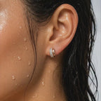 Sophisticated Dual-Band Huggie Earrings