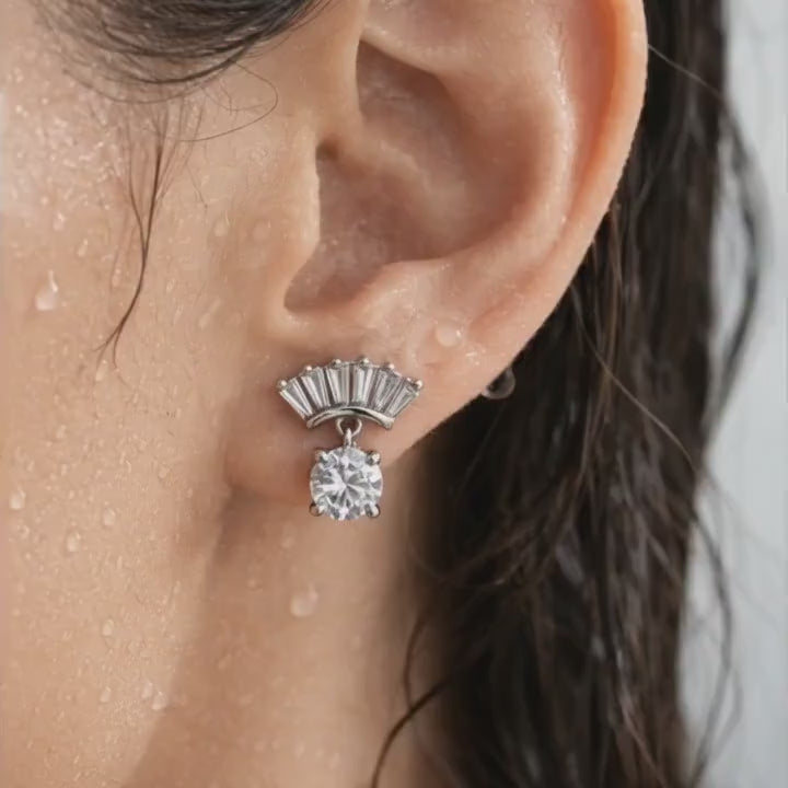 Crown Drops Earrings