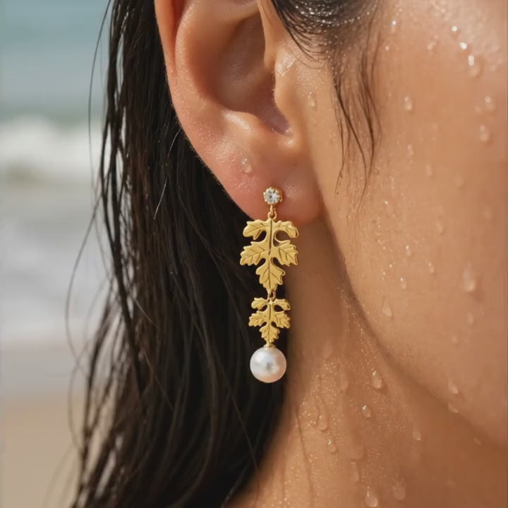 Botanical Pearl Earrings