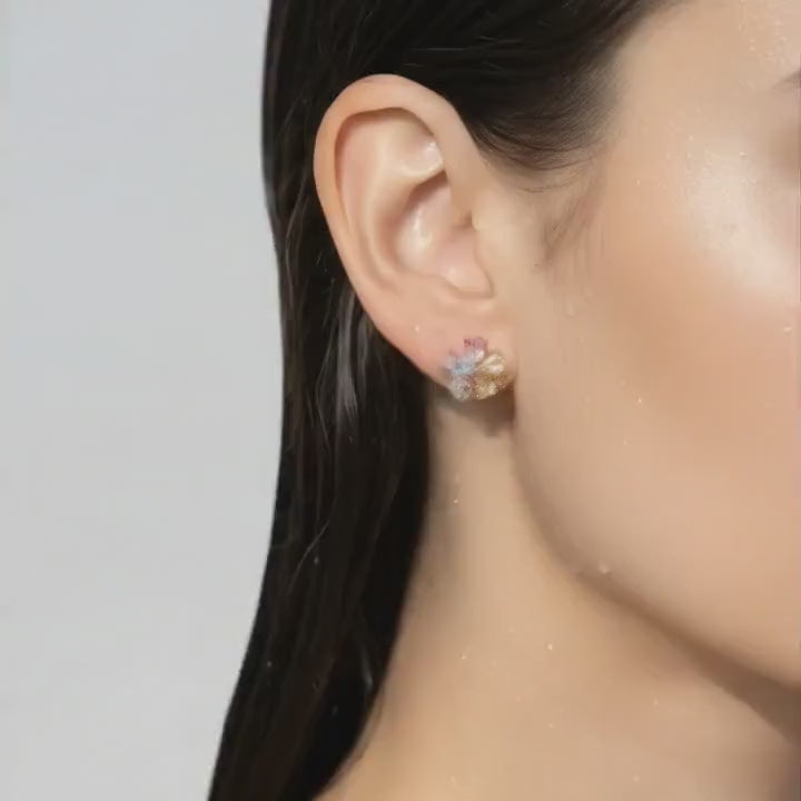 Pastel Petal Studs Earrings