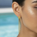 Geometric Tassel Earrings