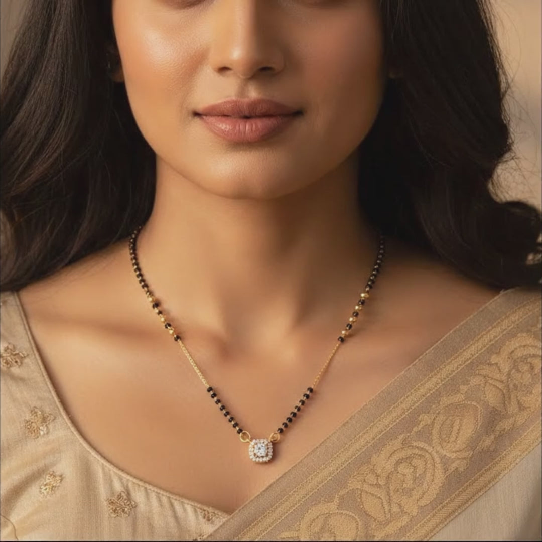 Radiant Halo Mangalsutra Necklace