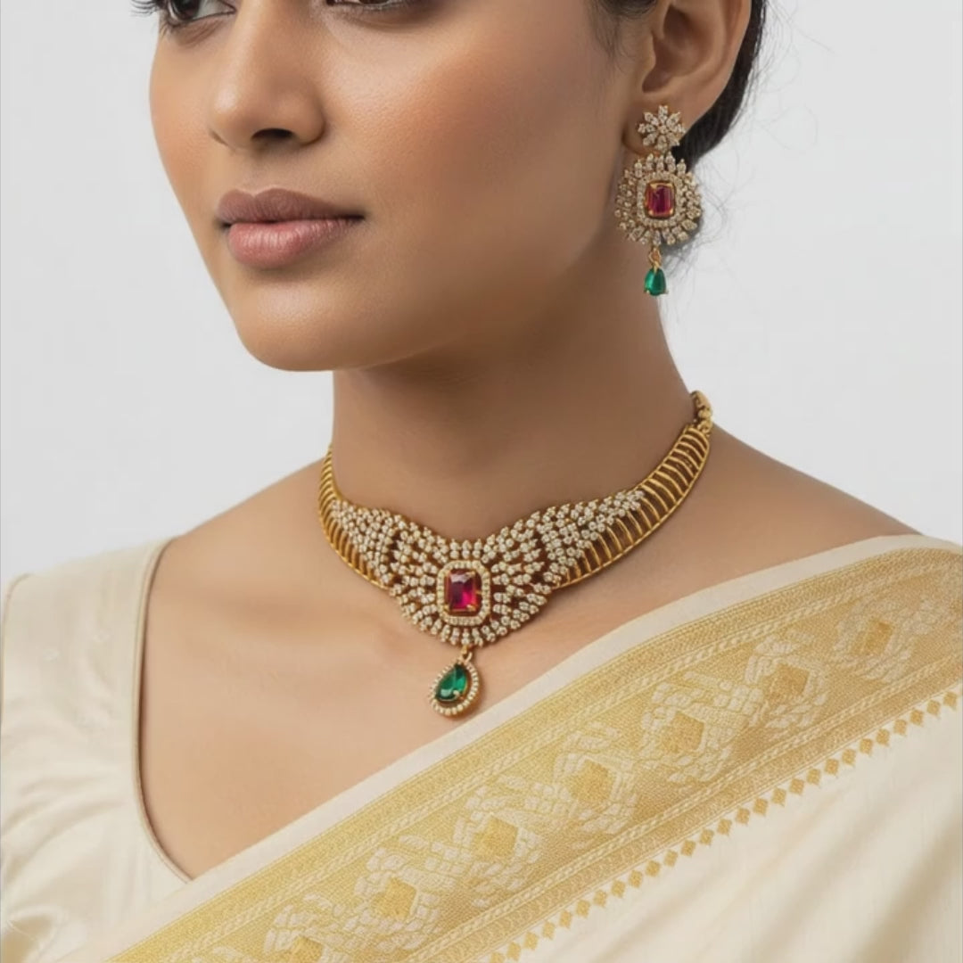 Radiant Ruby Jewelry Set