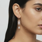 Baguette Link Drop Earrings