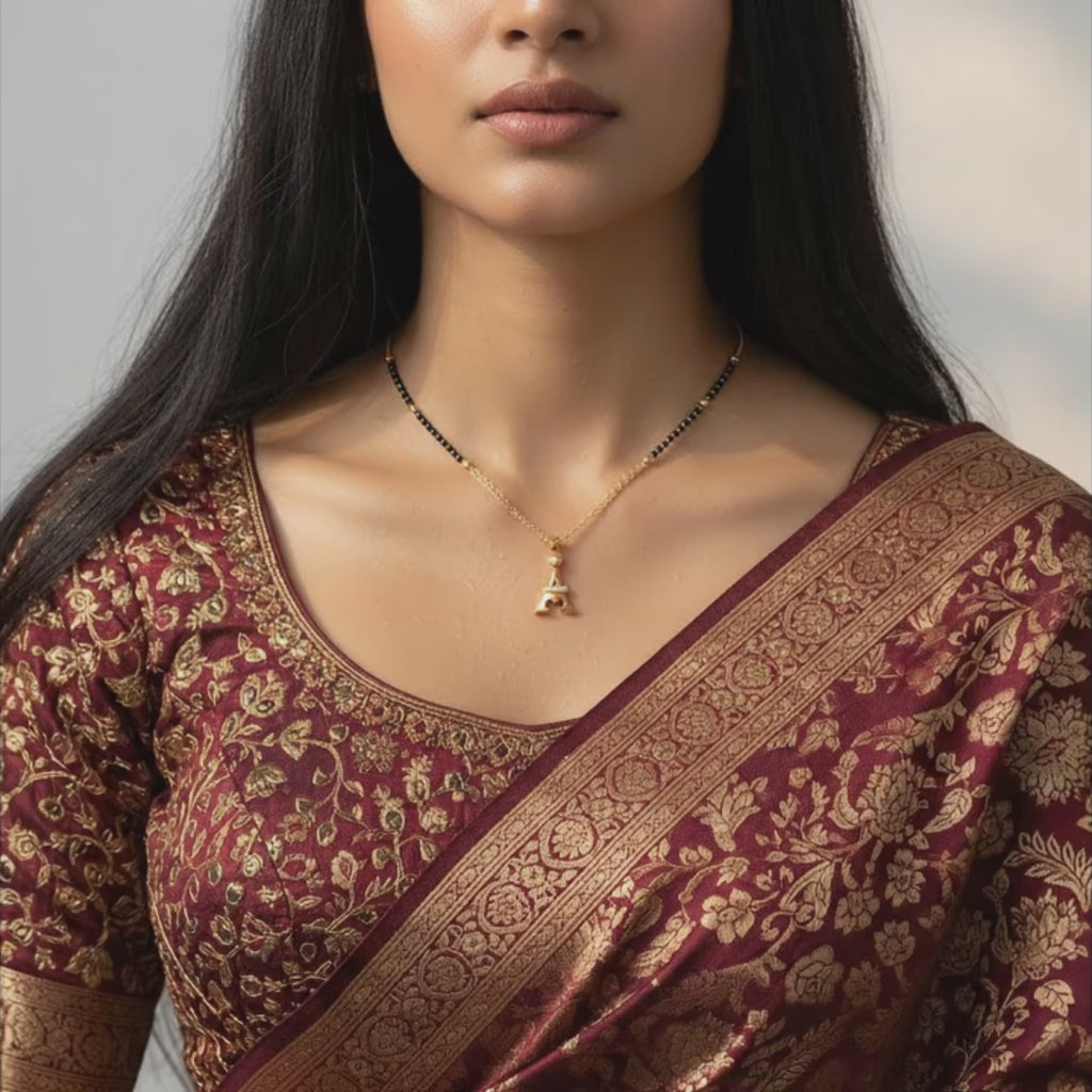 Eiffel Charm Mangalsutra Necklace