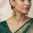 Rajwadi Ear Cuff Jhumka Earrings