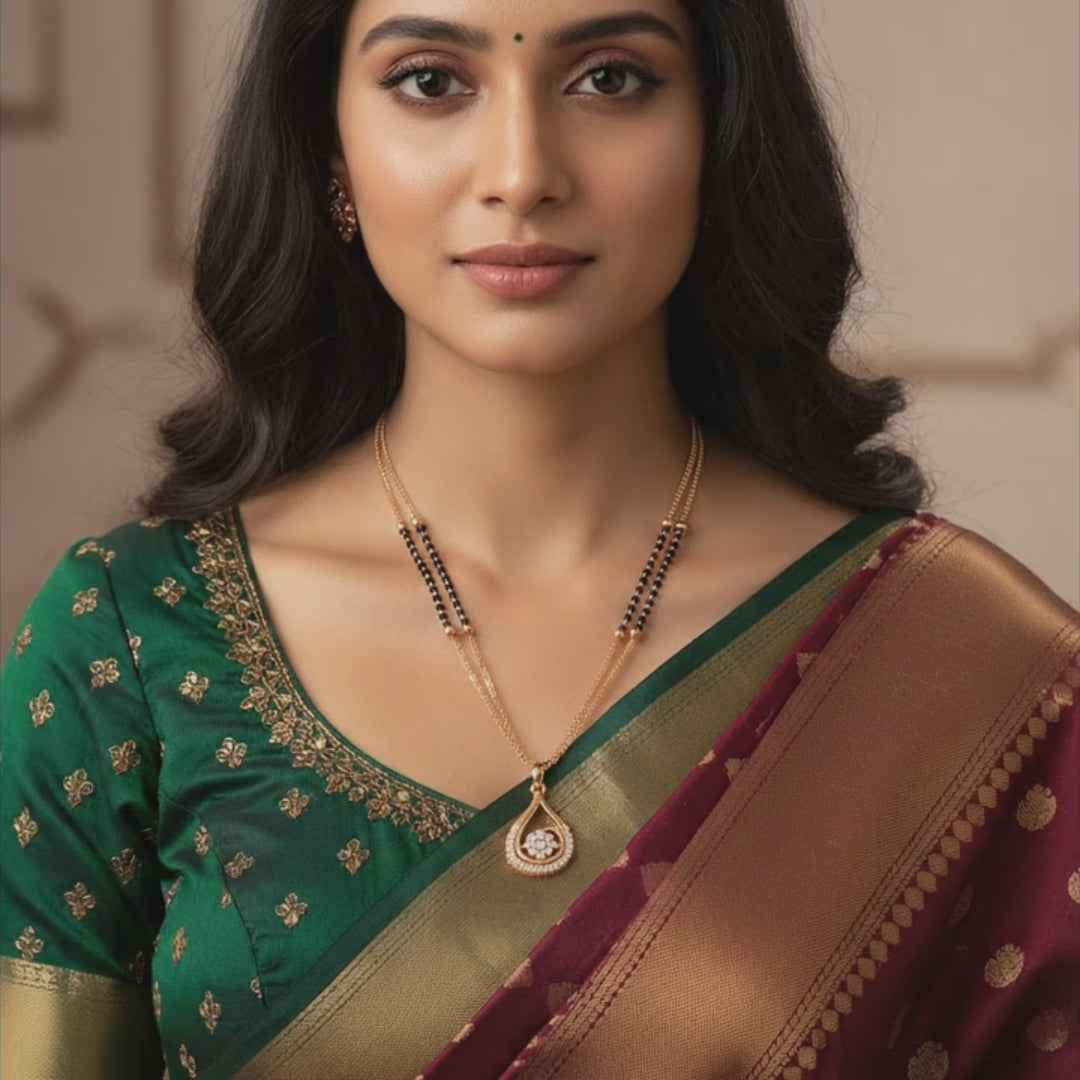 Radiant Paisley Mangalsutra Necklace