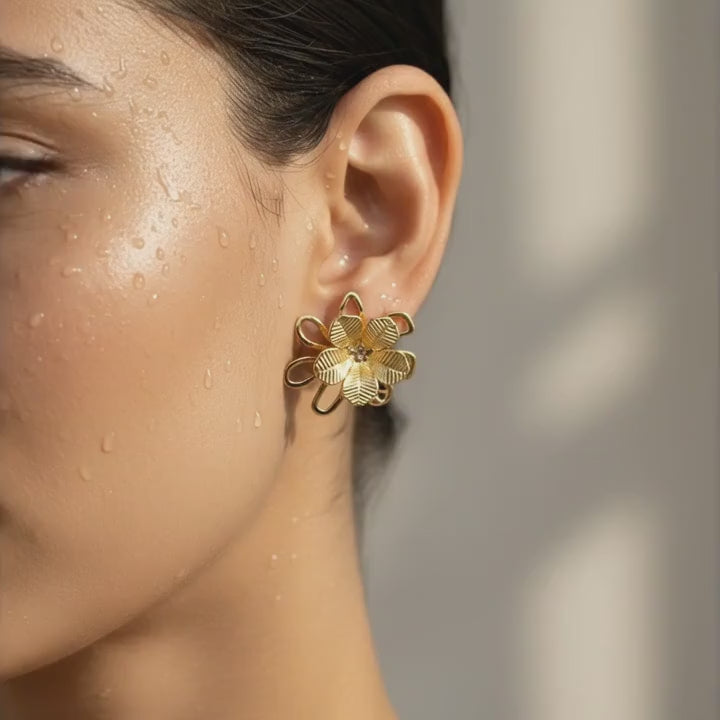 Floral Loop Earrings