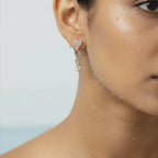 Triple Heart Drop Earrings