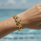 Starfish Textured Cuff Bracelet