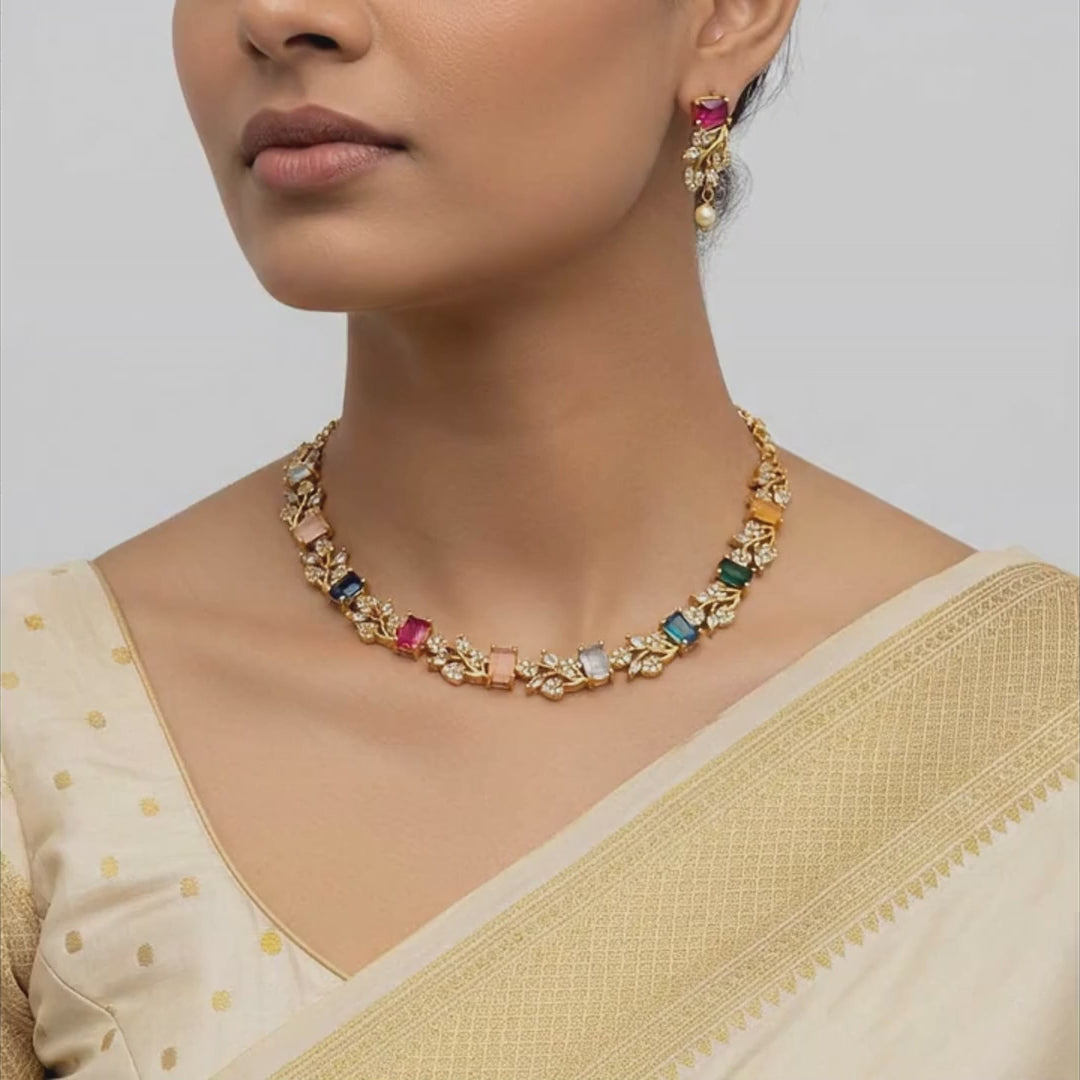 Colorful Vine Necklace Set