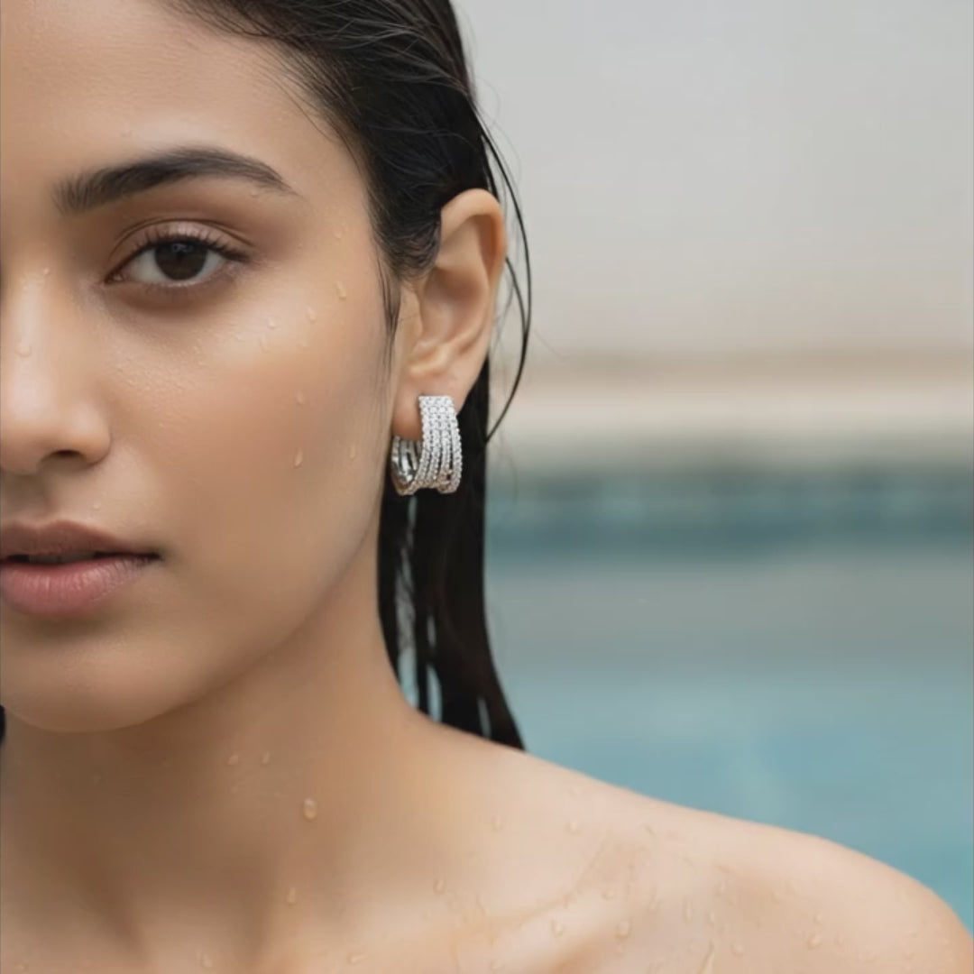 Multi-Layer Spark Hoop Earrings