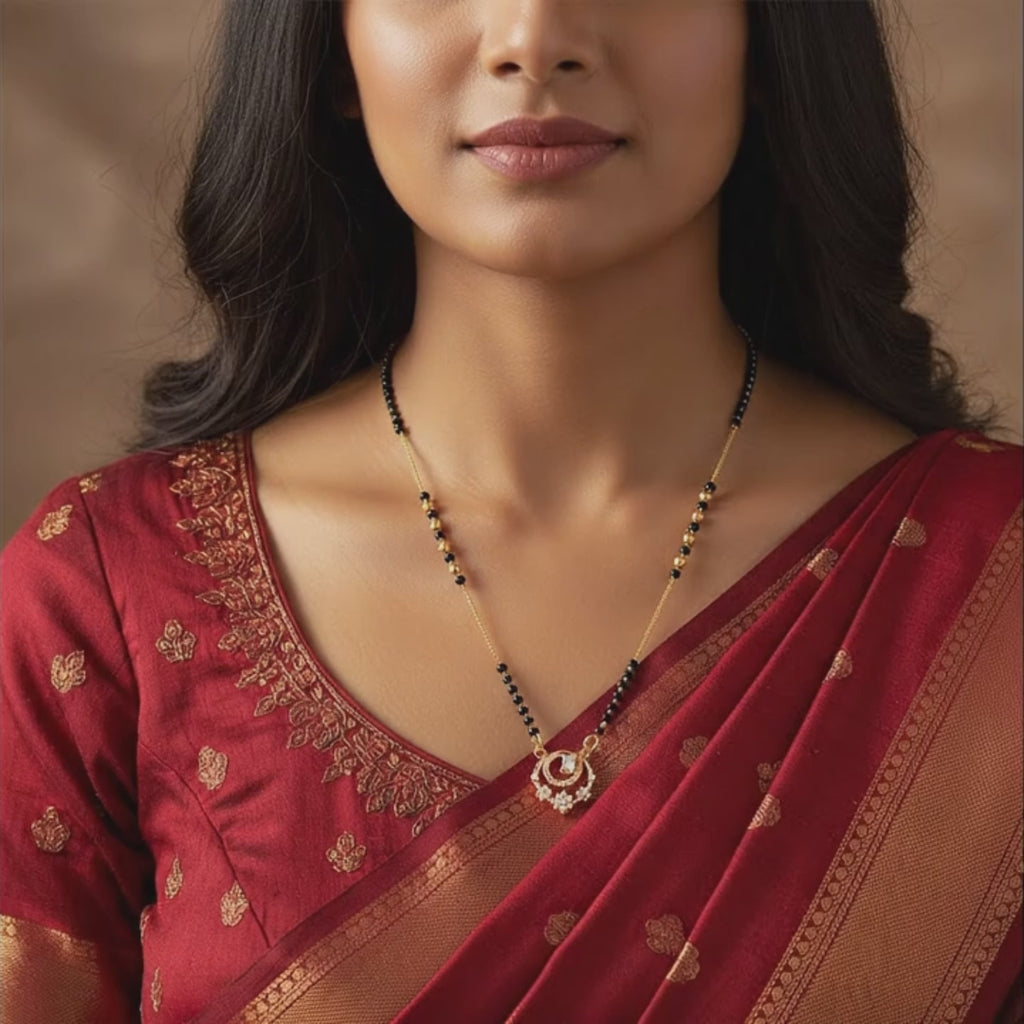 Elegant Floral Mangalsutra Necklace
