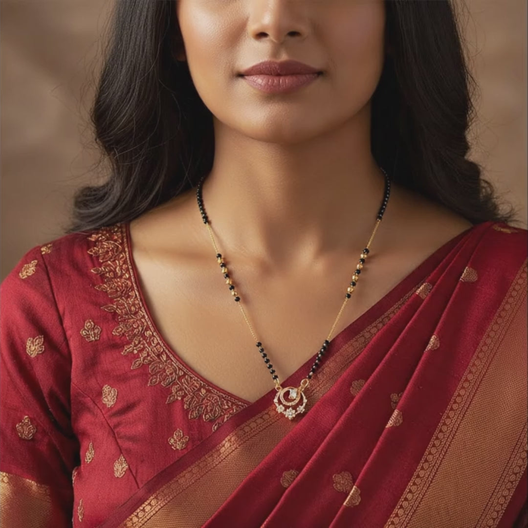 Elegant Floral Mangalsutra Necklace