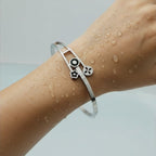 Minimal Charm Motif Silver Cuff