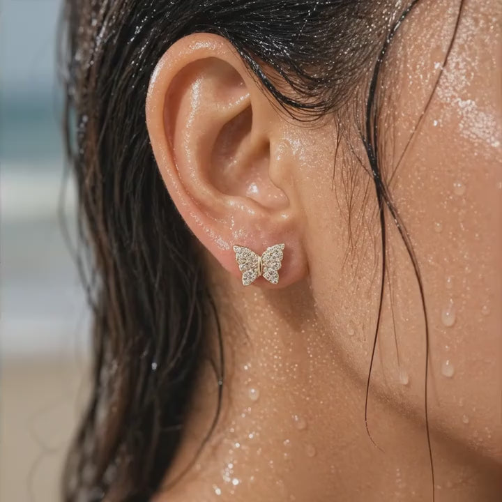 Graceful Shimmering Butterfly Earrings