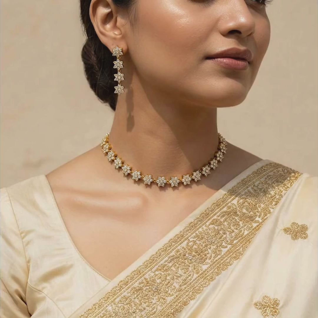 Elegant Floral Necklace Set