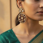 Heritage Floral Enamel Drop Earrings
