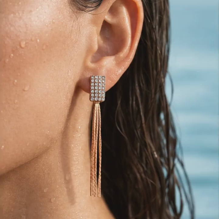 Pavé Fringe Earrings