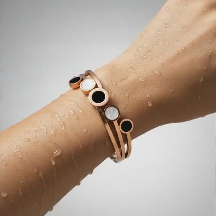 Rosé Orbit Cascade Bracelet