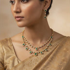 Elegant Emerald Jewelry Set