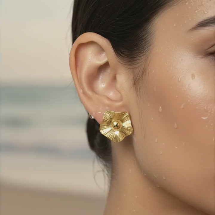 Floral Textured Earrings