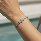 Silver Halo Crystal Bracelet