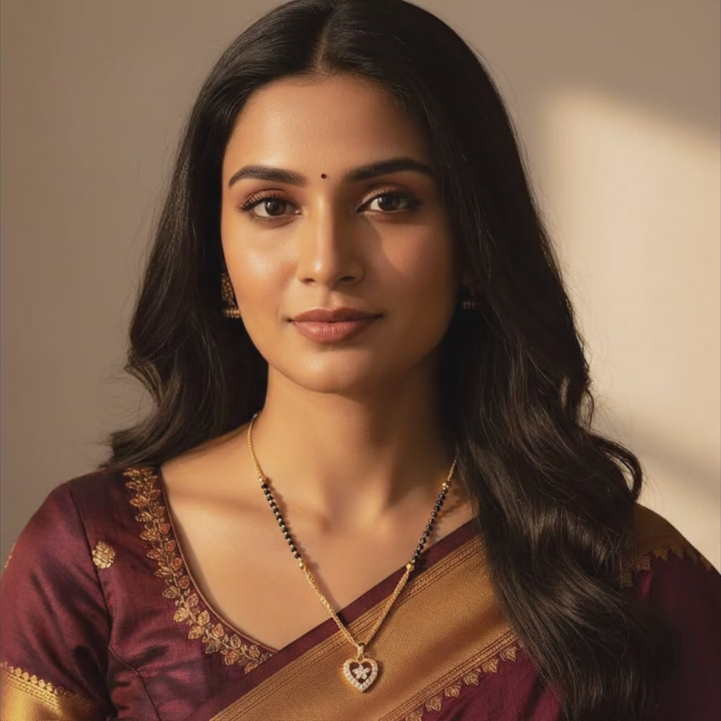 Elegant Heart Mangalsutra Necklace
