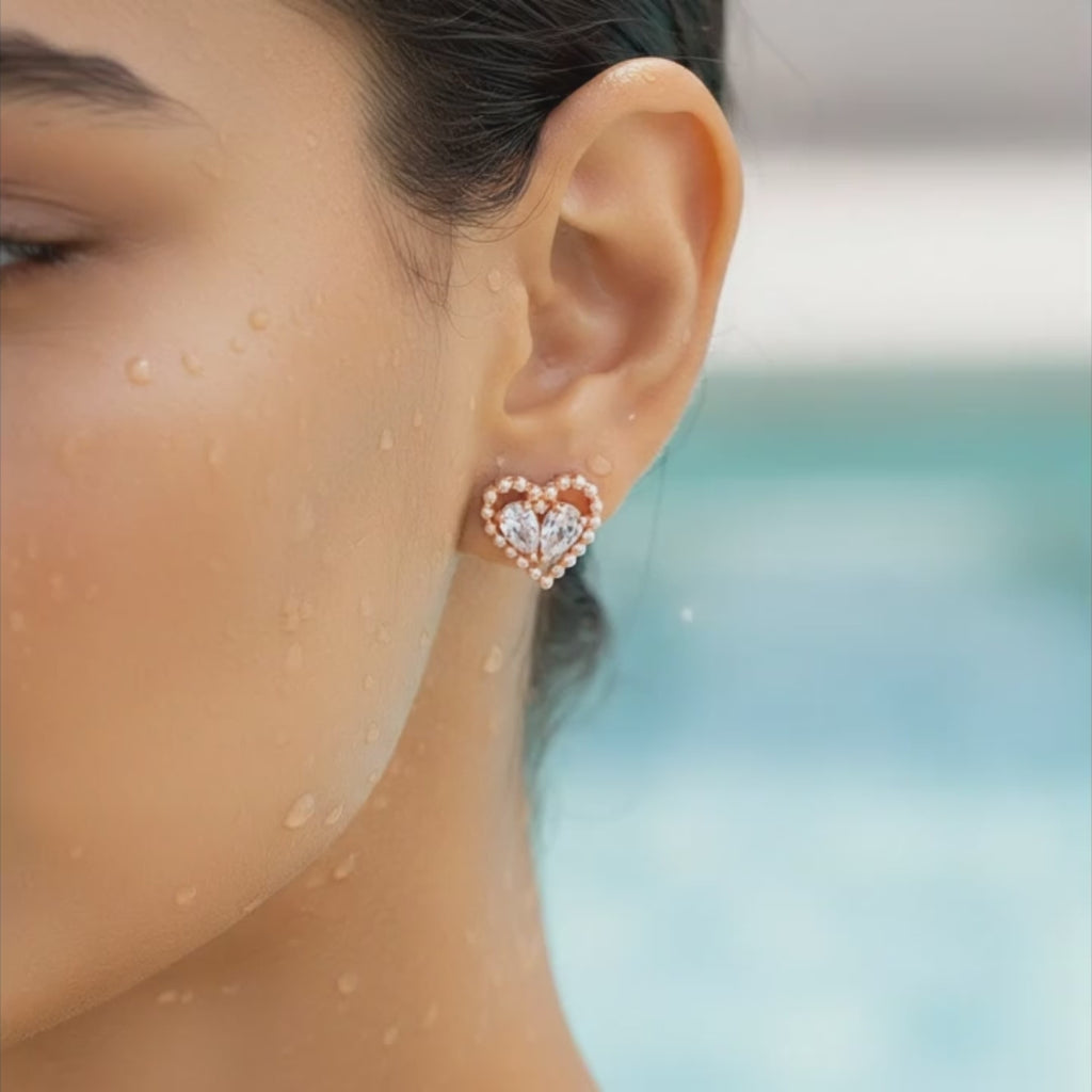 Blush Heart Earrings