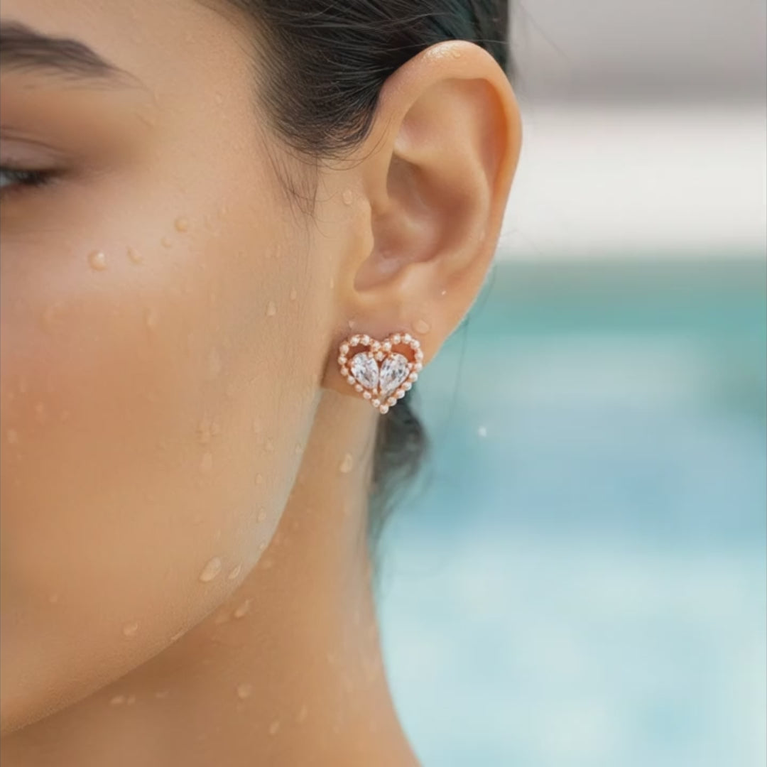Blush Heart Earrings
