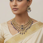 Royal Indigo Kundan Statement Necklace Set