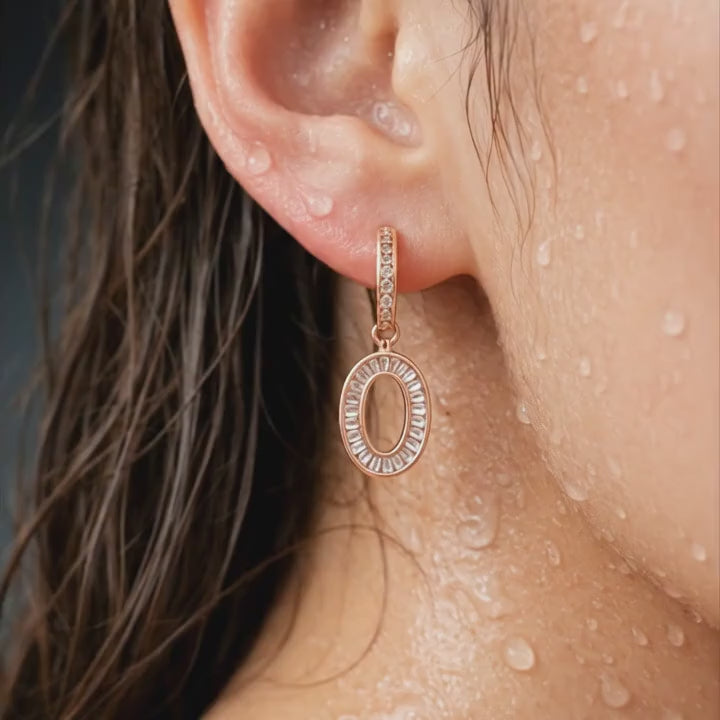 Oval Radiance Drop Earrings