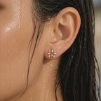 Elegant Pinwheel Floral Earrings