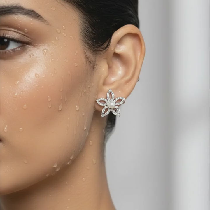 Sparkling Floral Earrings