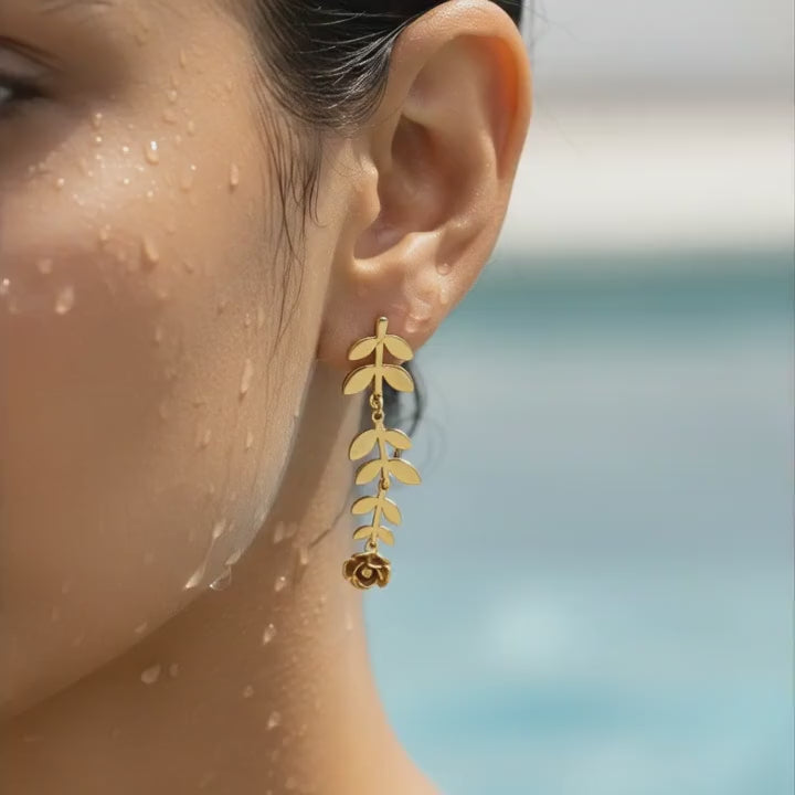 Leaf Drop Earrings