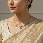 Delicate Ruby Necklace Set