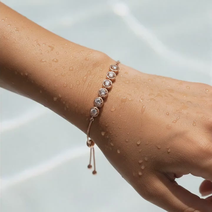 Rose Gold Linear Chain Bracelet