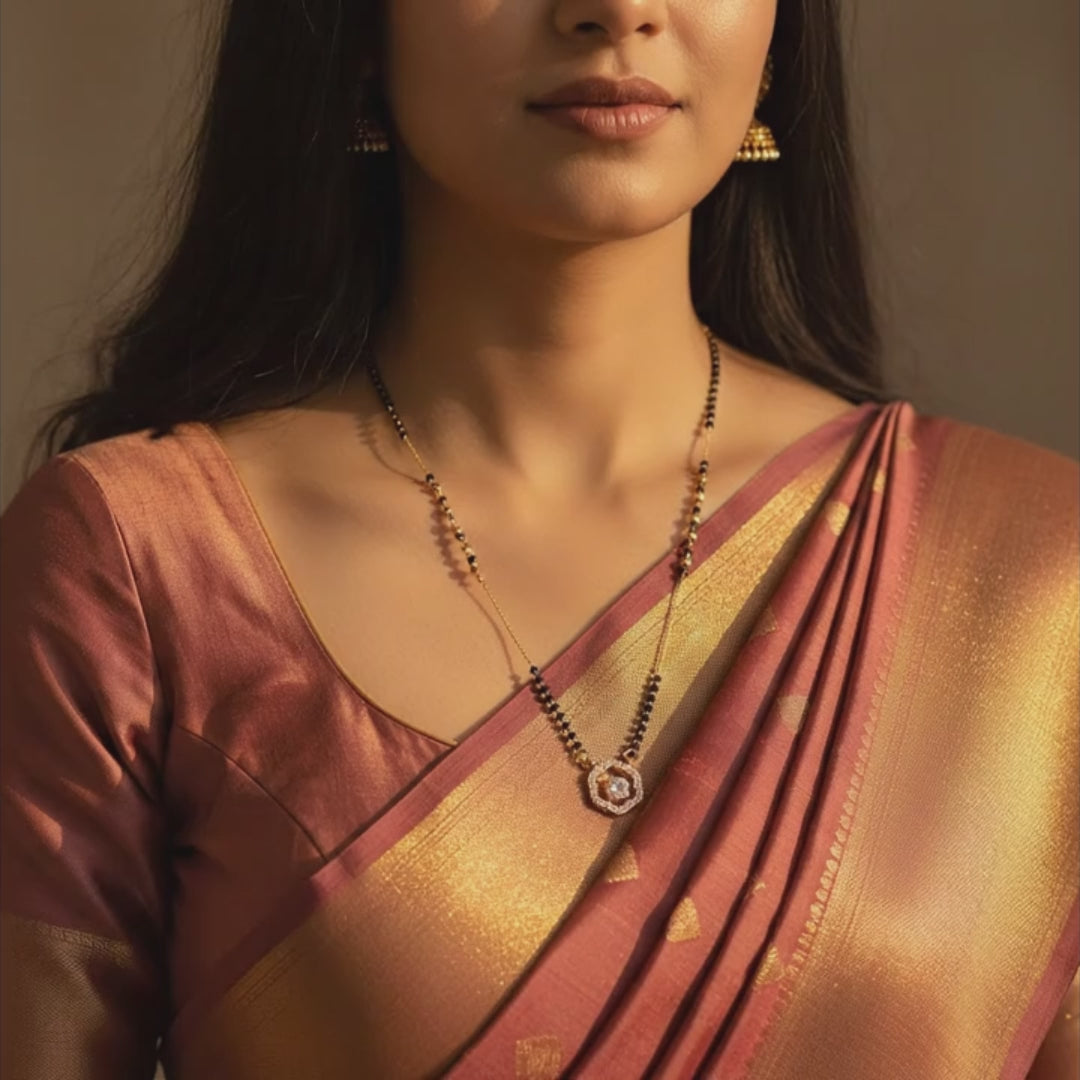 Elegant Floral Mangalsutra Necklace