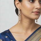 Rose Gold Cascading Linear Earrings