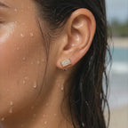 Sophisticated Concave Bar Studs Earrings