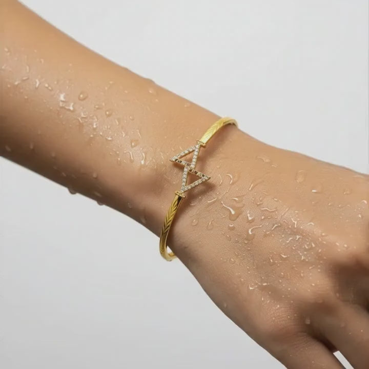 Prism Edge Geometric Bracelet