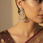 Royal Kundan Chandelier Statement Earrings