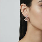 Layered Fan Drop Earrings